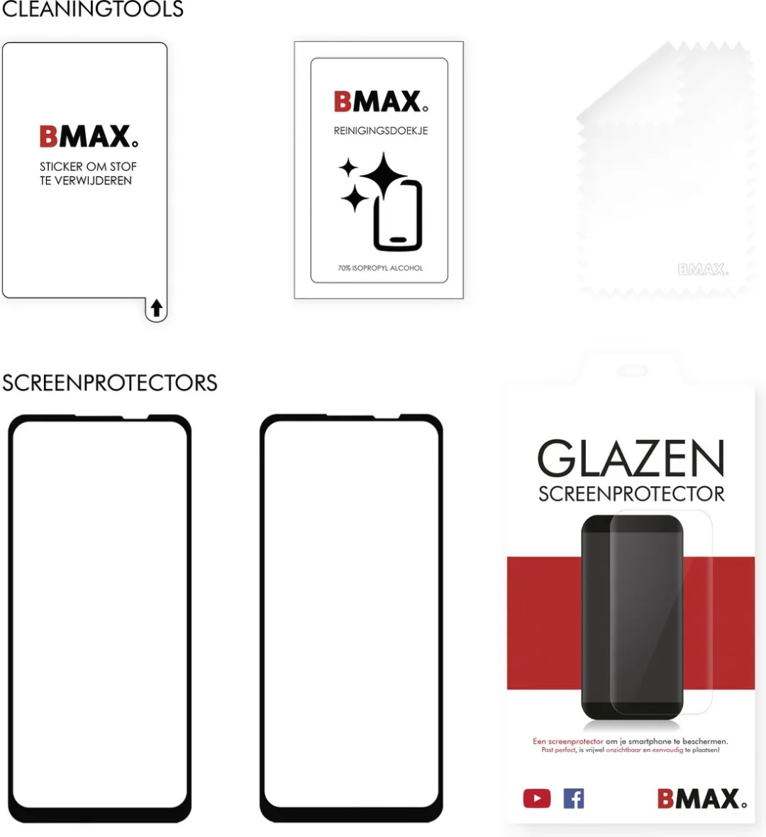 BMAX Screenprotector Motorola Moto G31 - 2 Stuks - Full Cover - Zwart