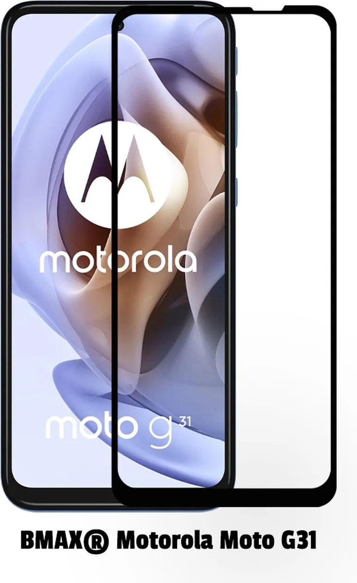 BMAX Screenprotector Motorola Moto G31 - 2 Stuks - Full Cover - Zwart