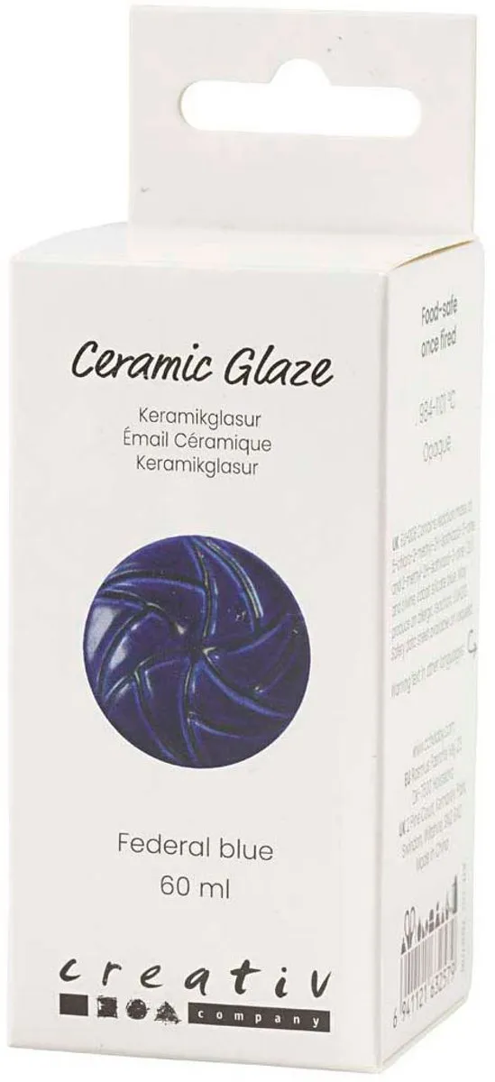 Creativ Company Keramiek Glazuur Federal Blue 60ml - Glanzend