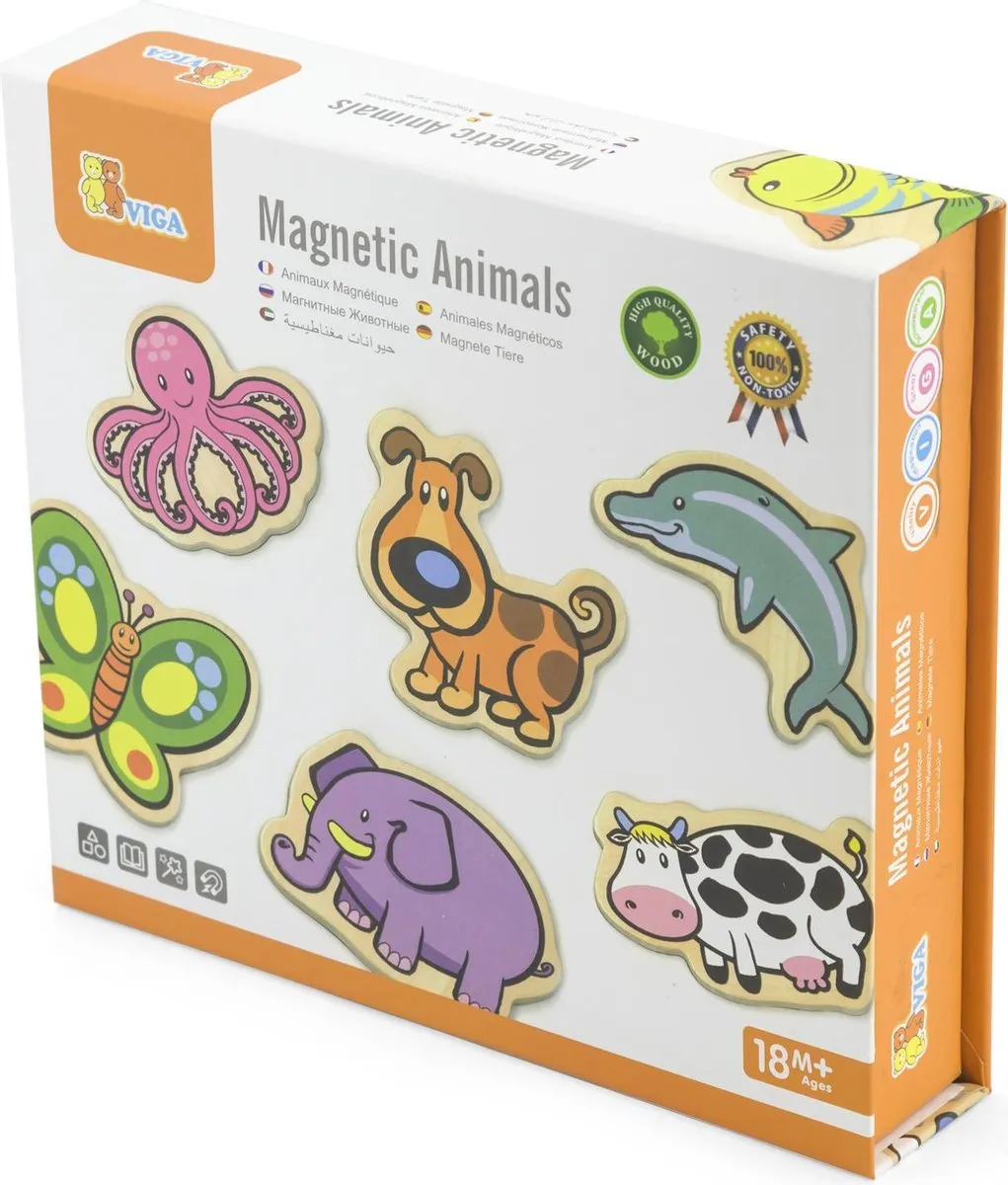 Viga Toys Magnetische Dieren 20 Stuks
