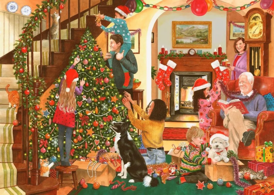 House Of Puzzles Grote Legpuzzel Decorating The Tree 500 Stuks
