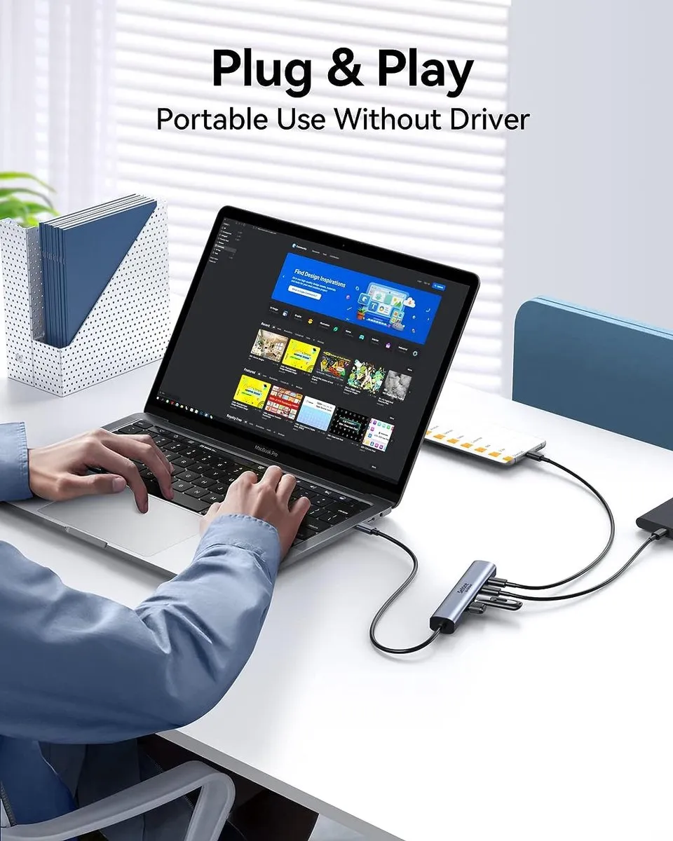 NÖRDIC USBC-HUB83 USB-C Hub 4x USB-C - 10Gbps Space Gray