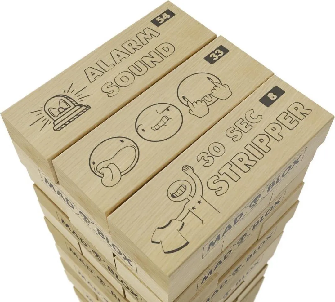 MadBlox Drankspel Tipsy Tower 9021 - 108 Opdrachten - 10 Shotcups