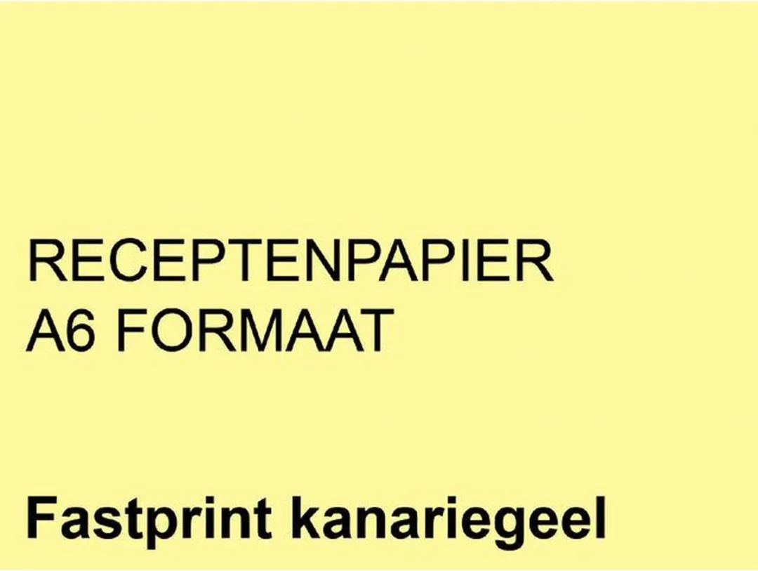 Quantore Receptpapier Fastprint A6 80gr - Kanariegeel - 2000 Vel
