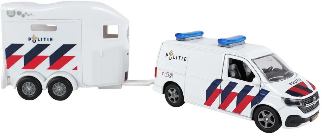 Kids Globe VW Transporter Politie met Cheval Liberté Paardentrailer