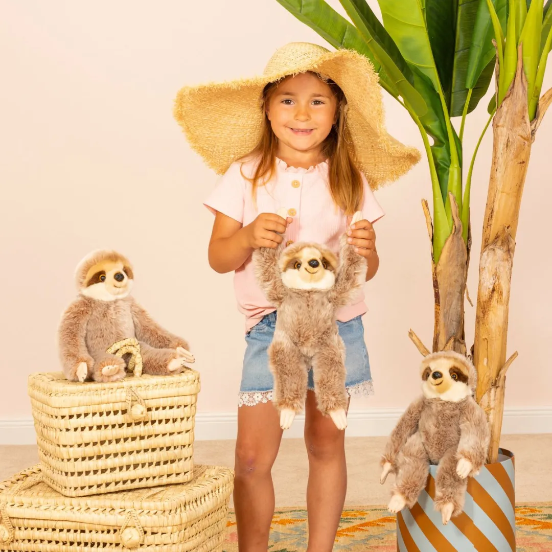 Teddy Hermann Knuffel Luiaard - 22cm - Grijs/Bruin