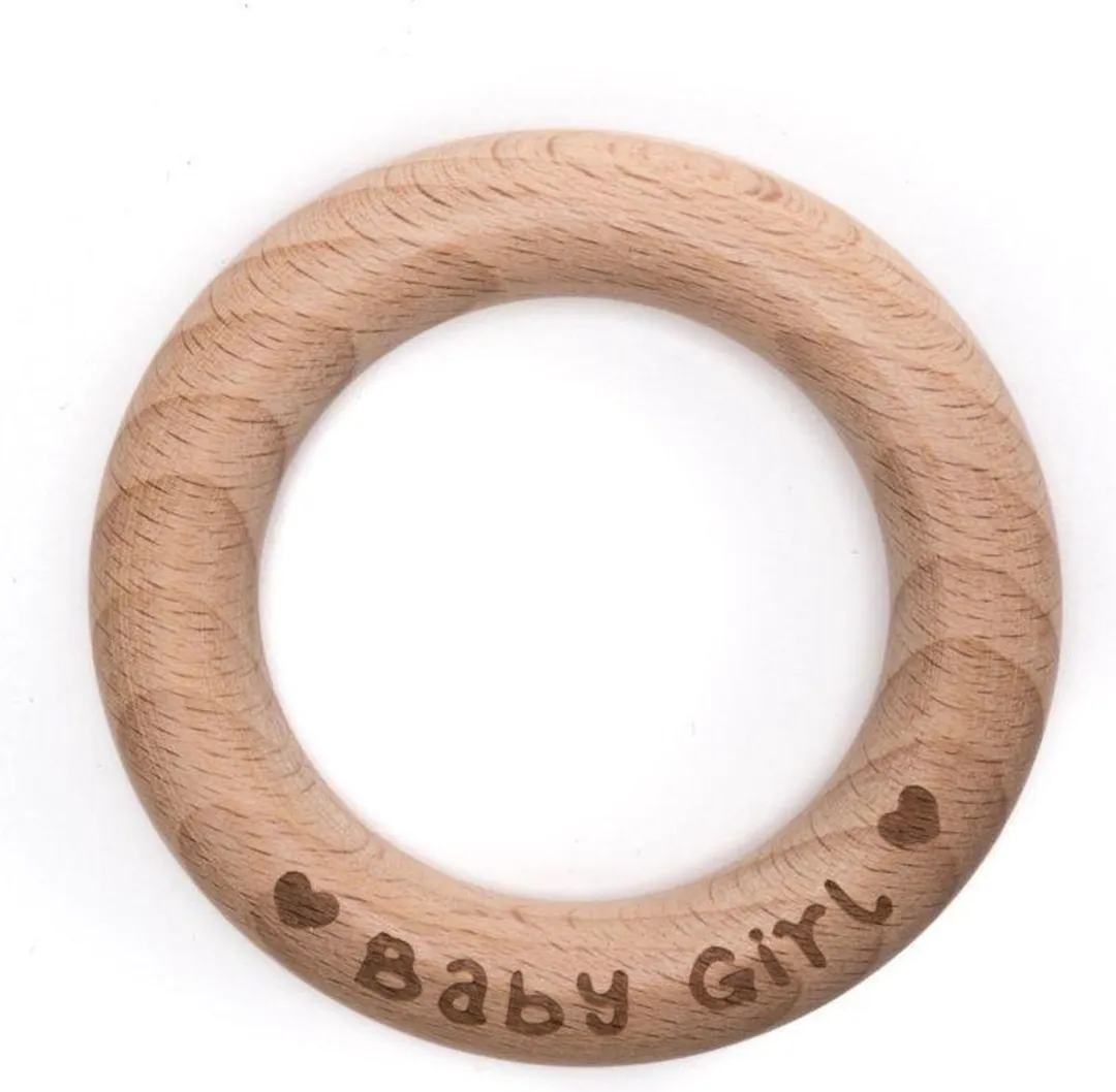 Durable Houten Bijtring - Baby Girl