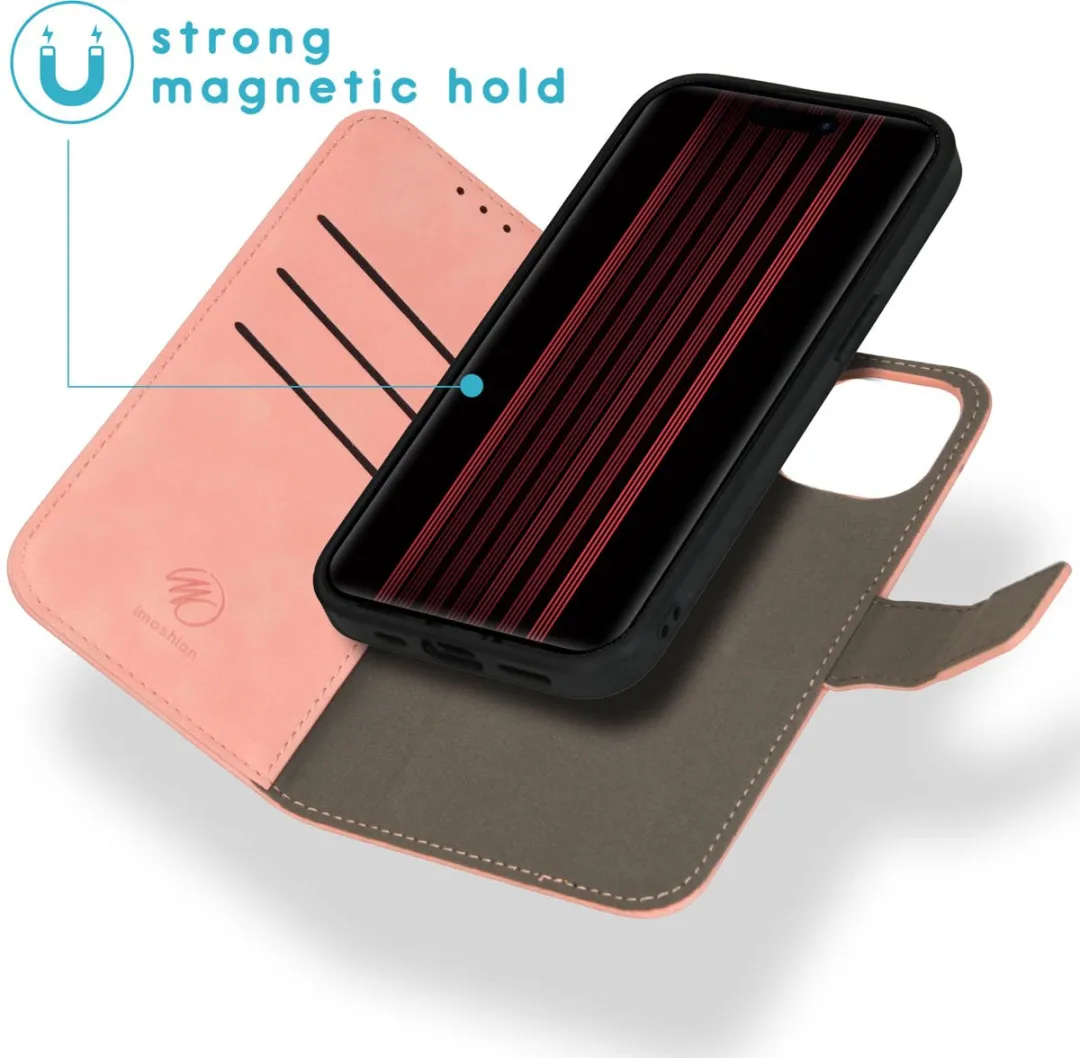 Imoshion iPhone 15 Hoesje 2-in-1 Bookcase Roze