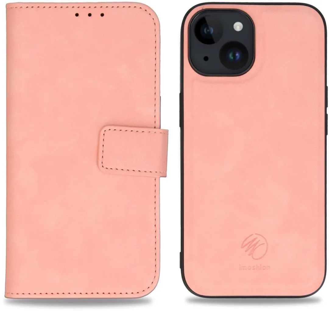 Imoshion iPhone 15 Hoesje 2-in-1 Bookcase Roze