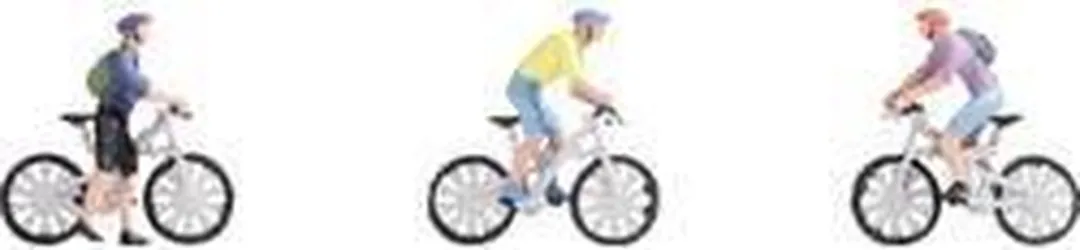 Noch Mountainbikers H0 - Meerkleurig