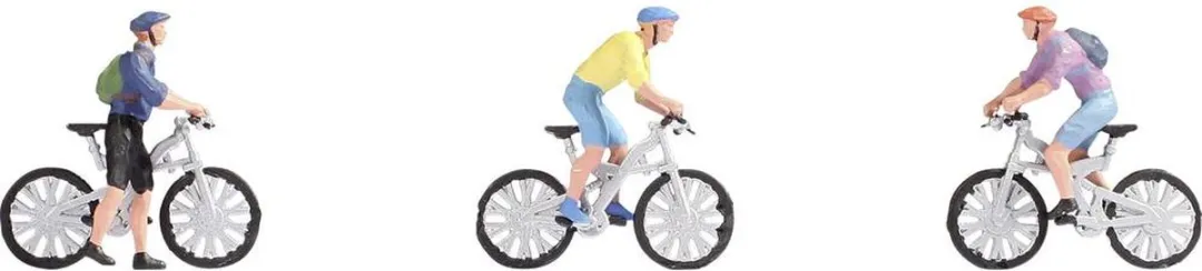 Noch Mountainbikers H0 - Meerkleurig