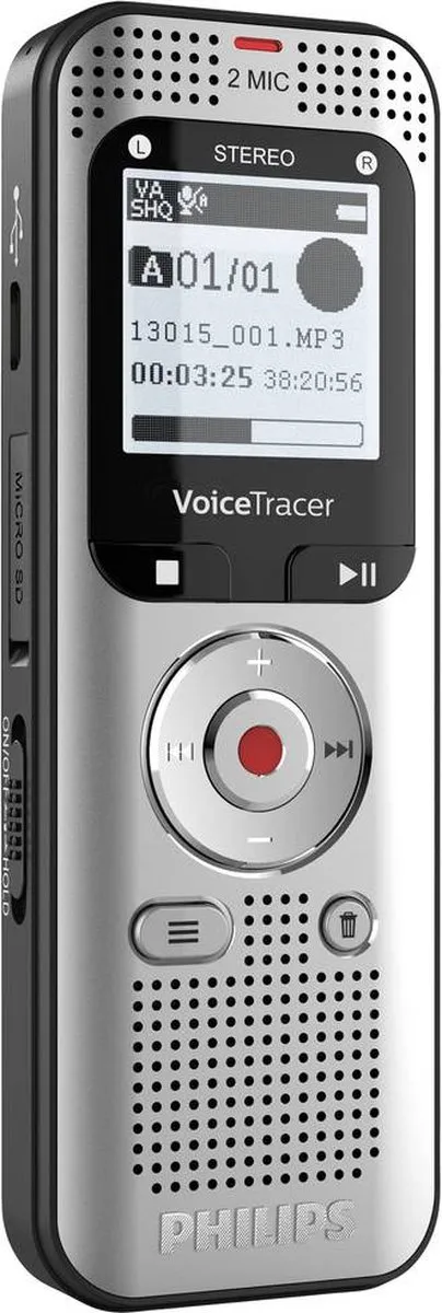 Philips DVT2015 Audio Recorder - 8GB - Zilver