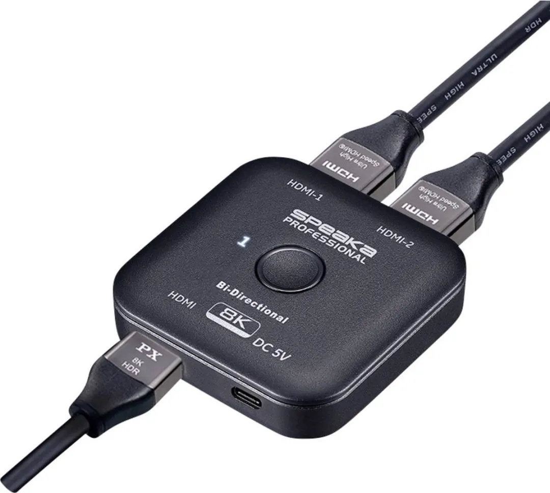 SpeaKa Professional SP-11990132 HDMI-Switch 8K 60Hz - Zwart