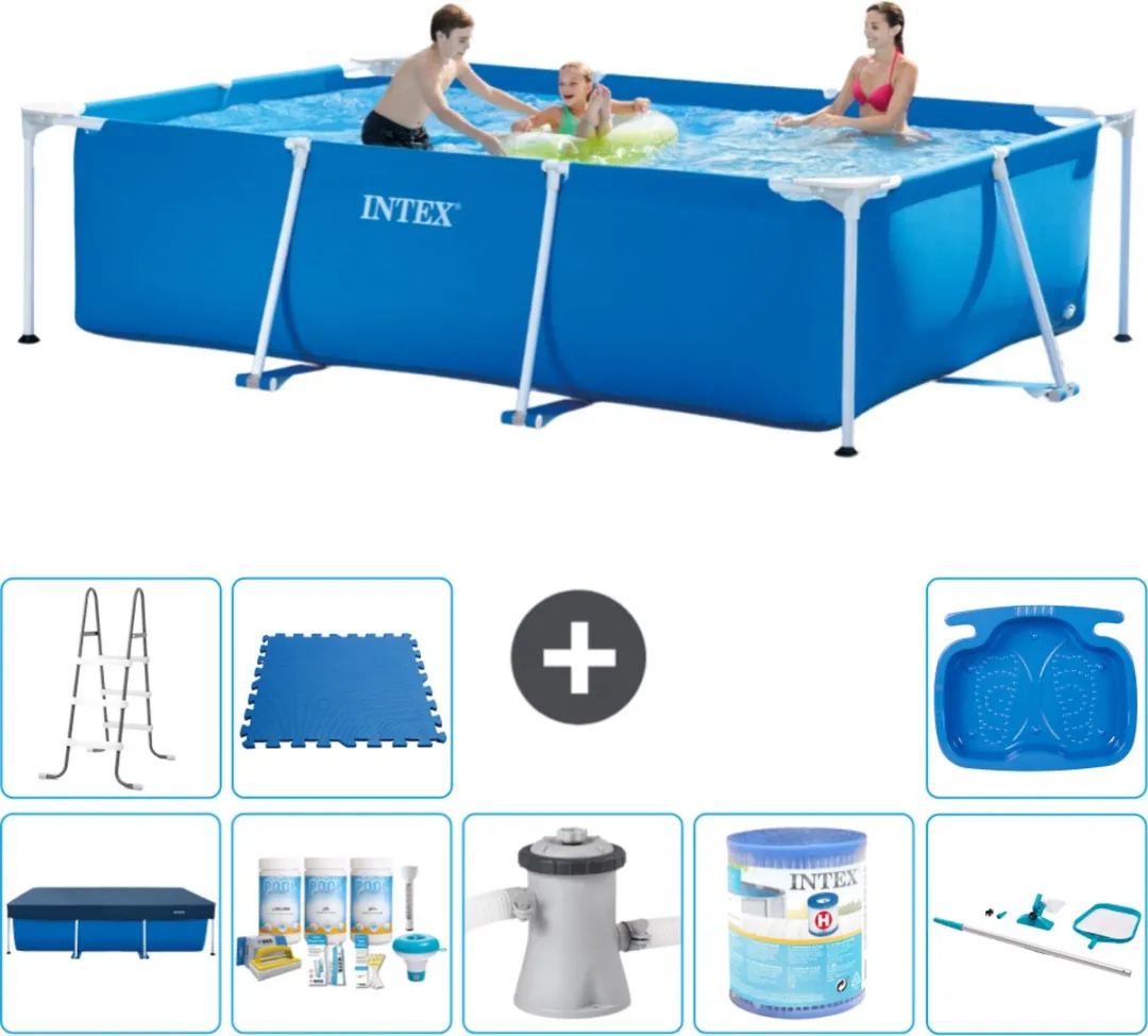 Intex 28272NP-Blauw Rechthoekig Frame Zwembad 300x200x75cm