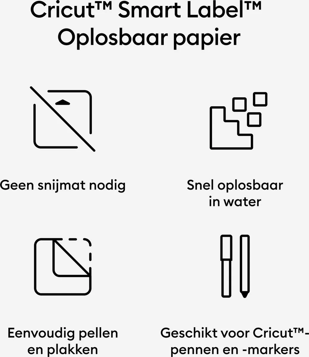 Cricut Smart Labels Oplosbaar 33x61cm - Wit - afbeelding 3 van 6