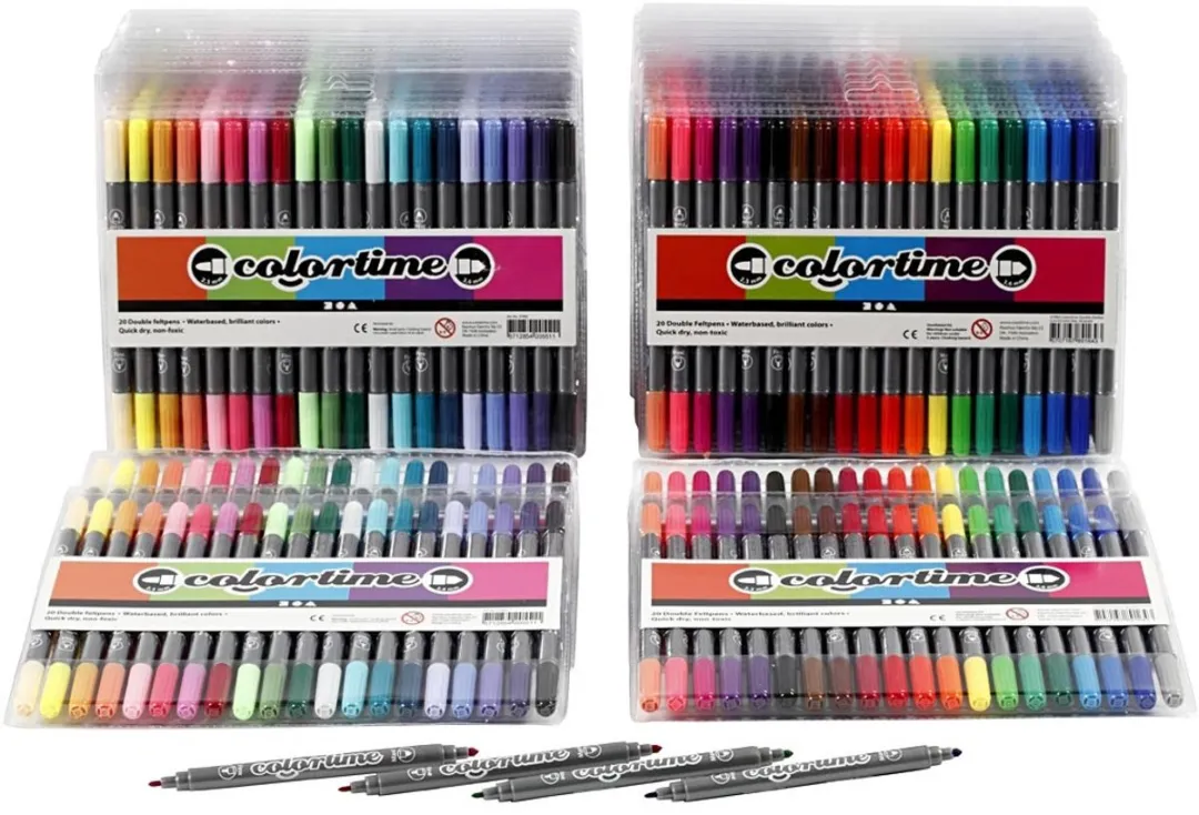 Creativ Company Colortime Dubbelstift 2,3+3,6mm - Multicolor - 20 Stuks