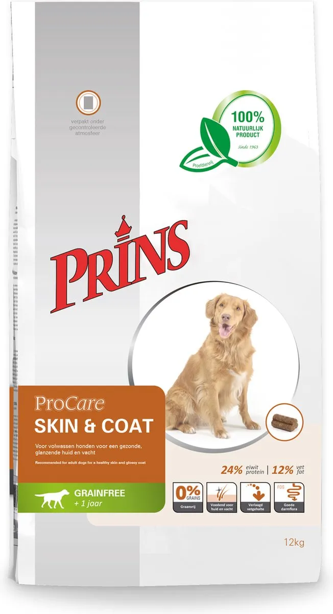 Prins ProCare Grainfree Skin&Coat Hondenvoer 12kg
