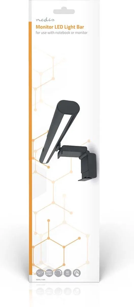 Nedis Monitor Lichtbalk Bureaulamp 40cm - Zwart