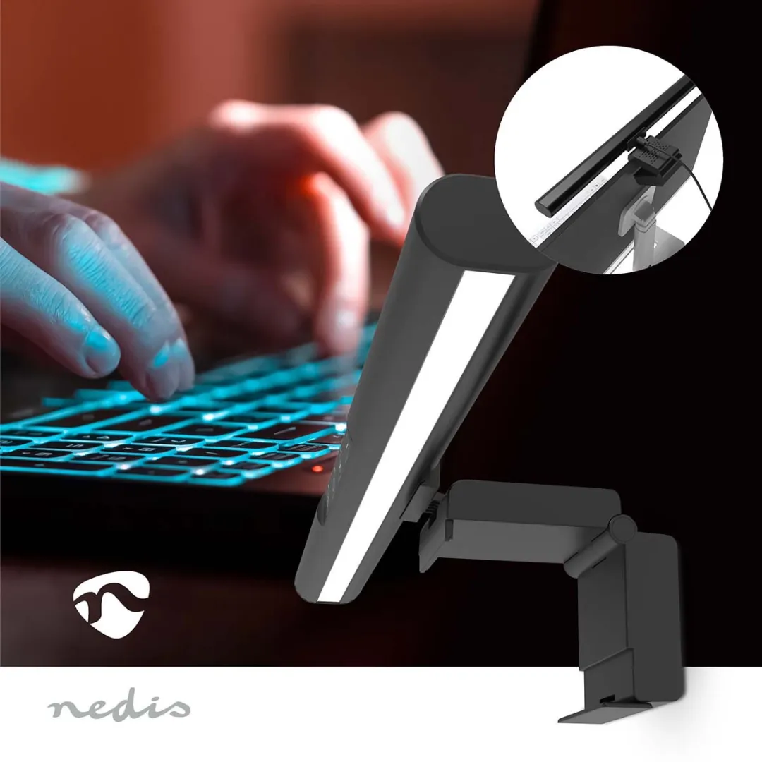 Nedis Monitor Lichtbalk Bureaulamp 40cm - Zwart
