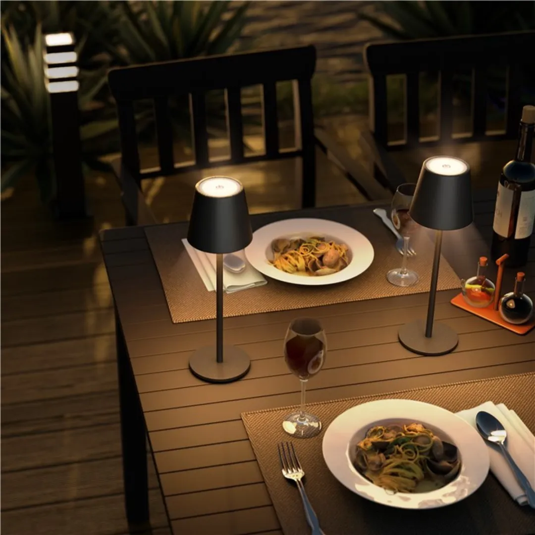 Goobay Draadloze LED Tafellamp 180lm - Warm Wit & Dimbaar - Zwart