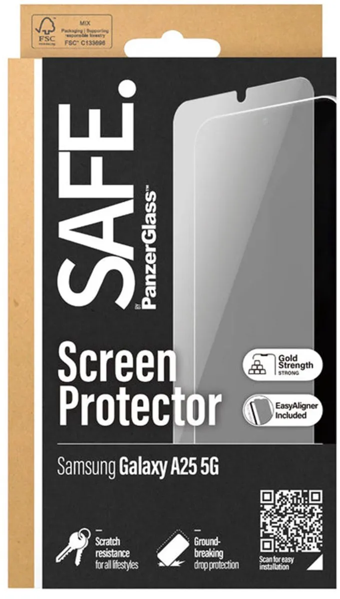 PanzerGlass SAFE Screenprotector Samsung Galaxy A25 5G - Case Friendly - afbeelding 6 van 6