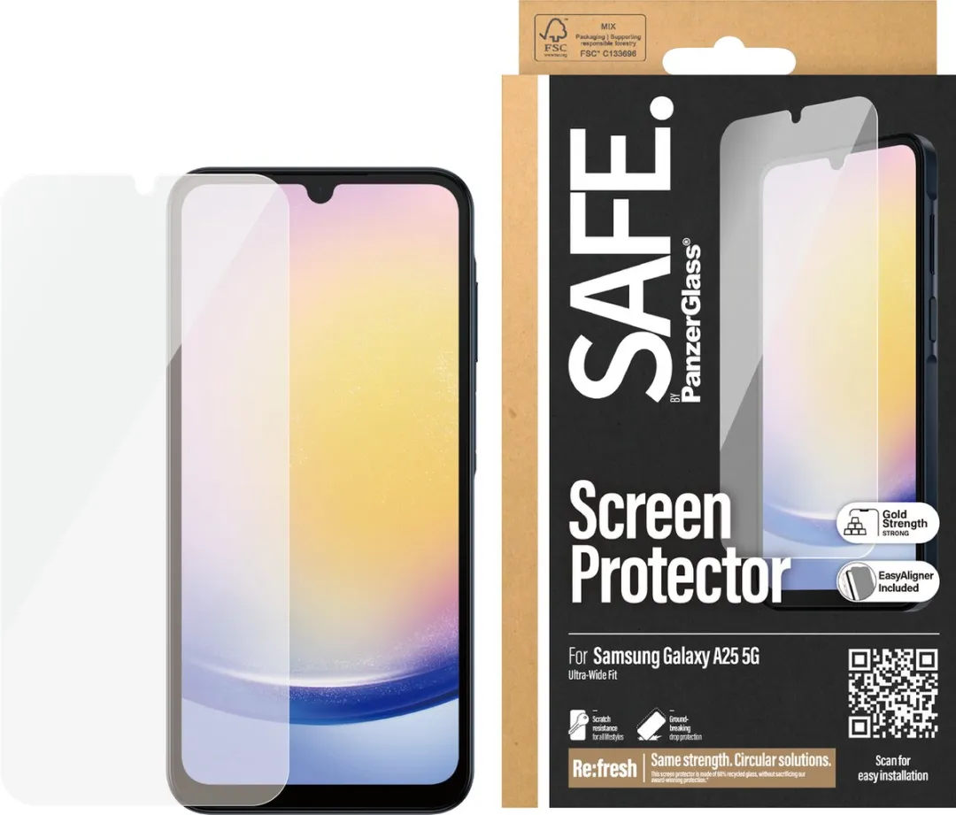 PanzerGlass SAFE Screenprotector Samsung Galaxy A25 5G - Case Friendly