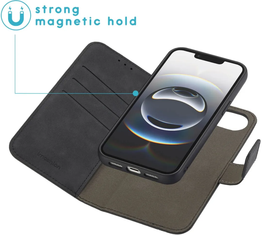 Imoshion iPhone 16e Hoesje 2-in-1 Bookcase - 3 Pasjes - Zwart