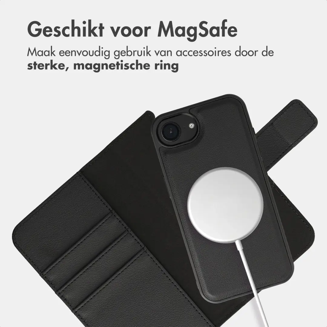 Imoshion iPhone 16e Hoesje 2-in-1 Bookcase - 3 Pasjes - Zwart