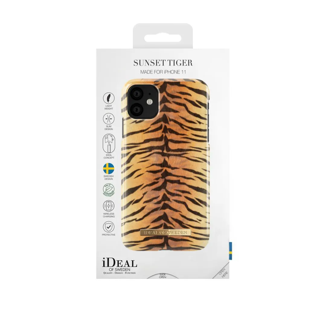 iDeal of Sweden iPhone 11 Fashion Back Case Sunset Tiger - Oranje - afbeelding 6 van 6