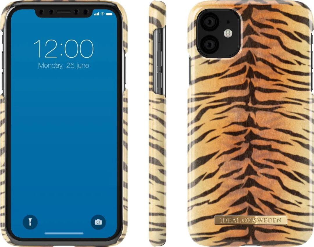 iDeal of Sweden iPhone 11 Fashion Back Case Sunset Tiger - Oranje - afbeelding 3 van 6