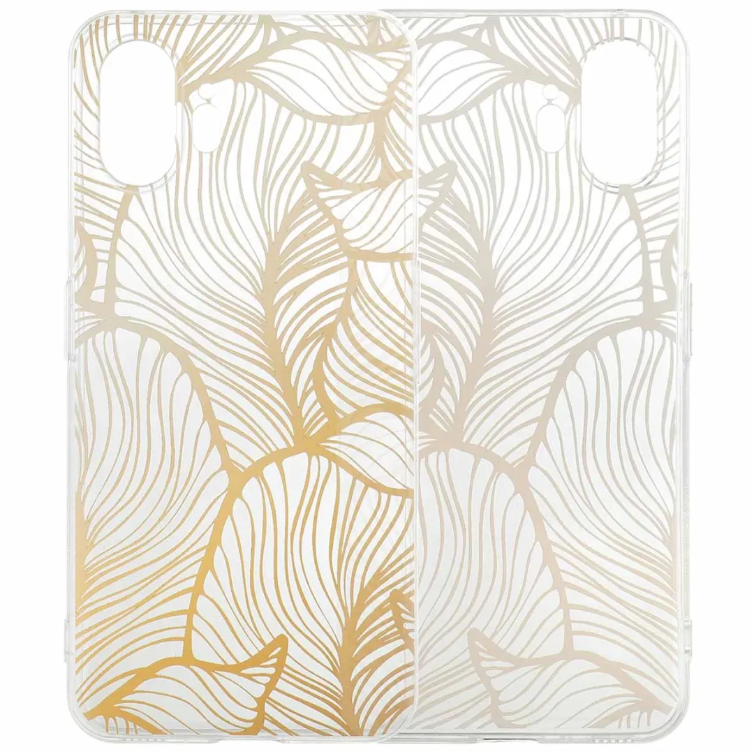 imoshion Hoesje Nothing Phone 2 Golden Leaves Transparant