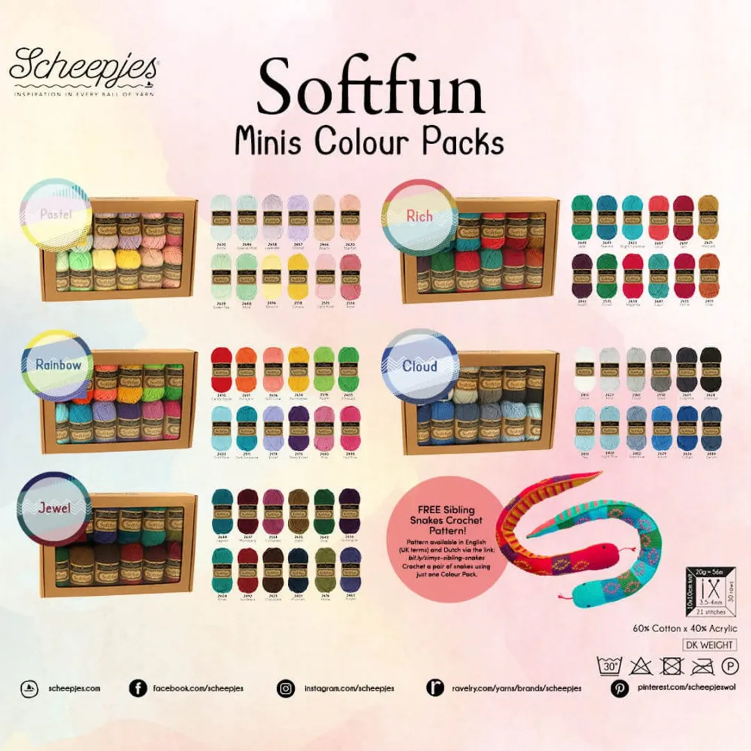 Scheepjes Softfun Colour Pack 12x20g - Multikleur