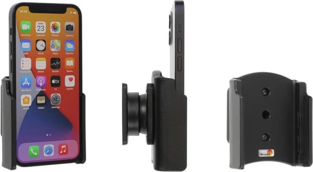 Brodit Houder iPhone 12 Mini Swivelmount - Zwart