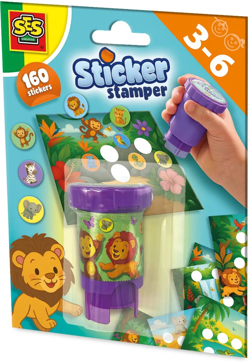 SES Creative Sticker Stamper Jungledieren
