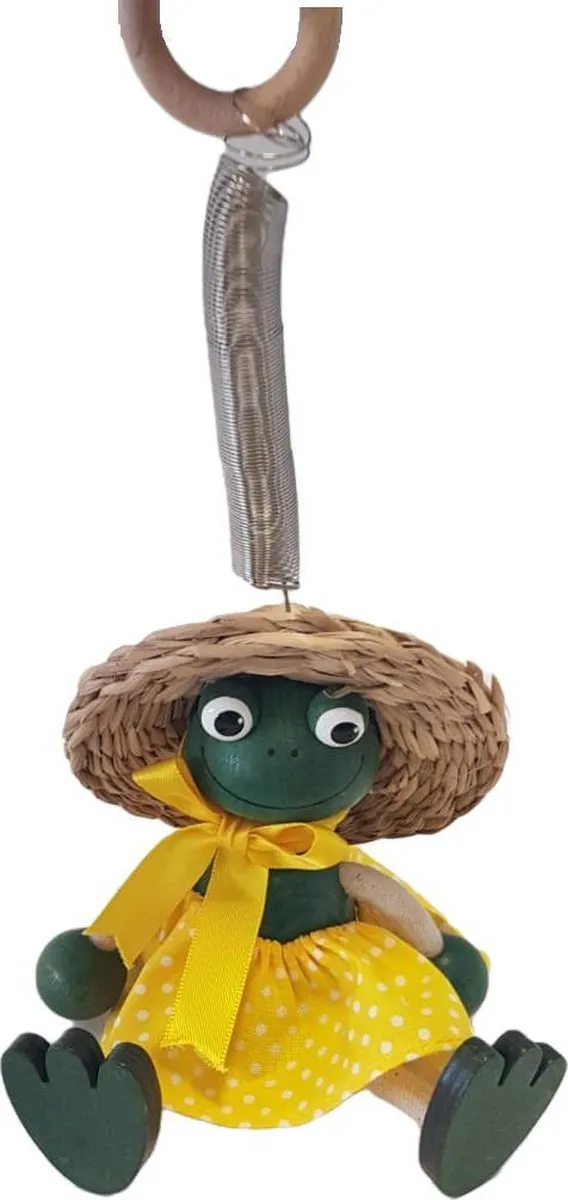 Tricky-Toy Rana Chica Speelpoppetje - Geel/Groen/Wit