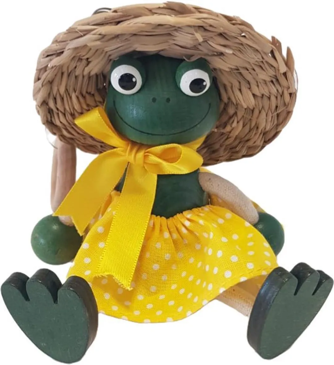 Tricky-Toy Rana Chica Speelpoppetje - Geel/Groen/Wit
