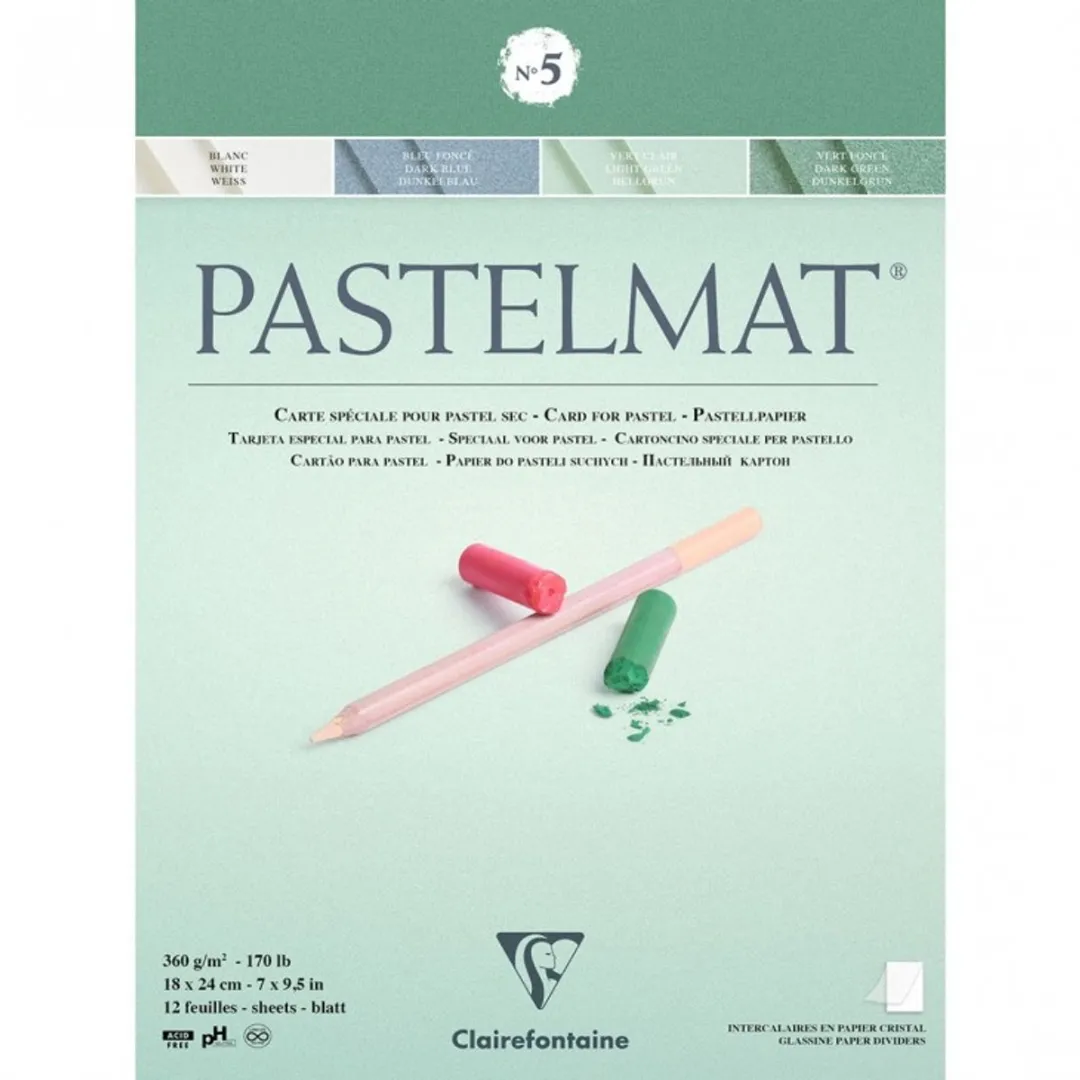 Clairefontaine Pastelmat Blok Assorti 18x24cm - 4 Kleuren