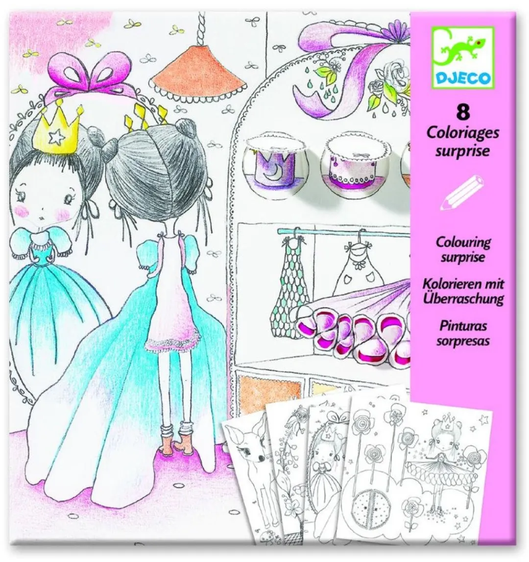 Djeco Les Petites Portes de Pupi - 8 Kleurplaten Multicolor - afbeelding 6 van 6