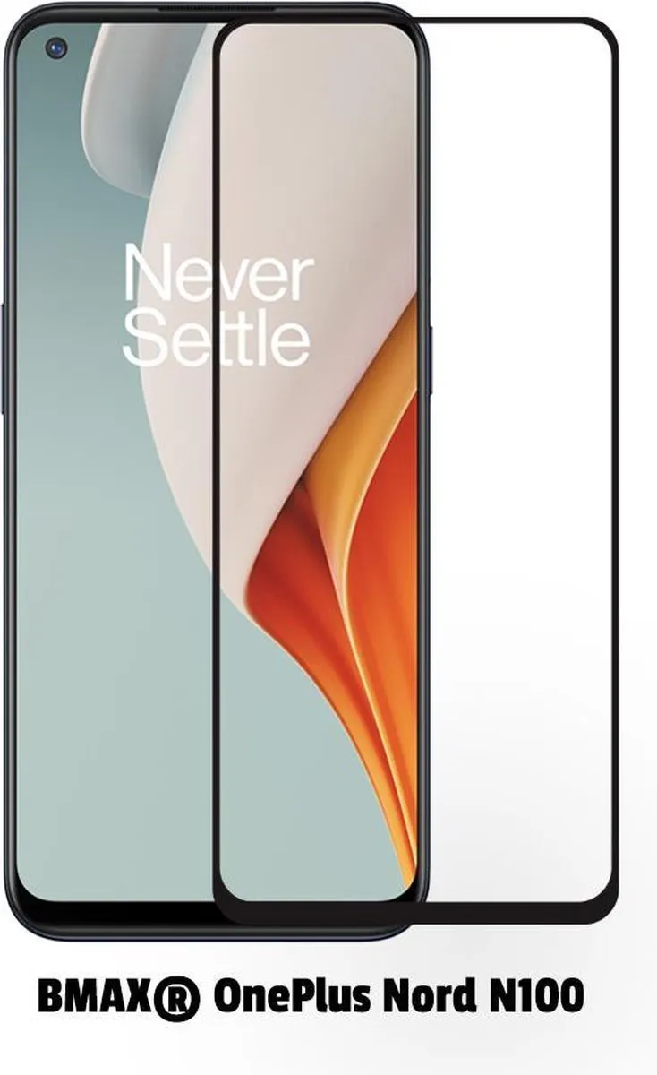BMAX Screenprotector OnePlus Nord N100 - 2 Stuks - Zwart