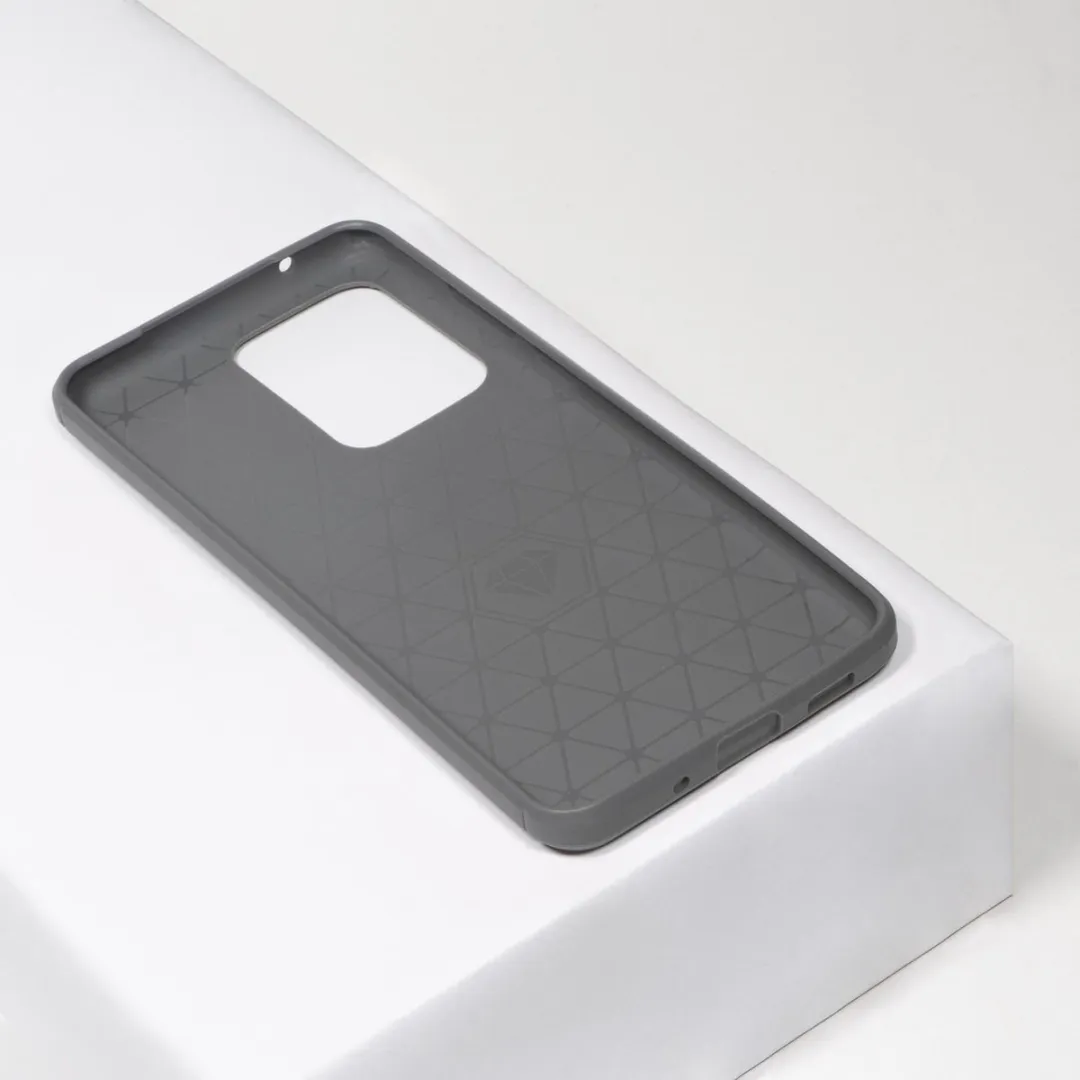 BMAX Carbon Hoesje Samsung Galaxy S20 Ultra - Grijs