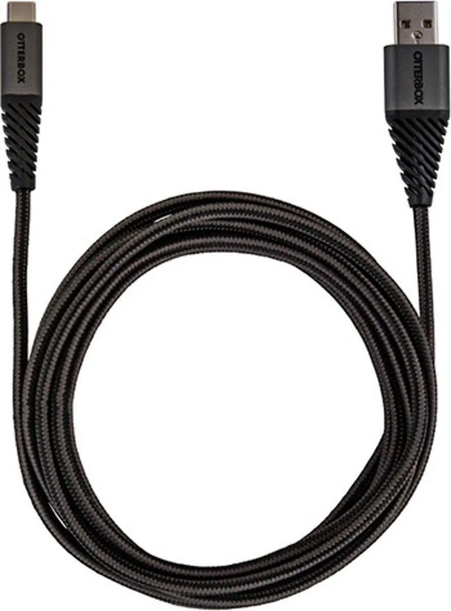 OtterBox Micro-USB Kabel 3m - Zwart/Grijs