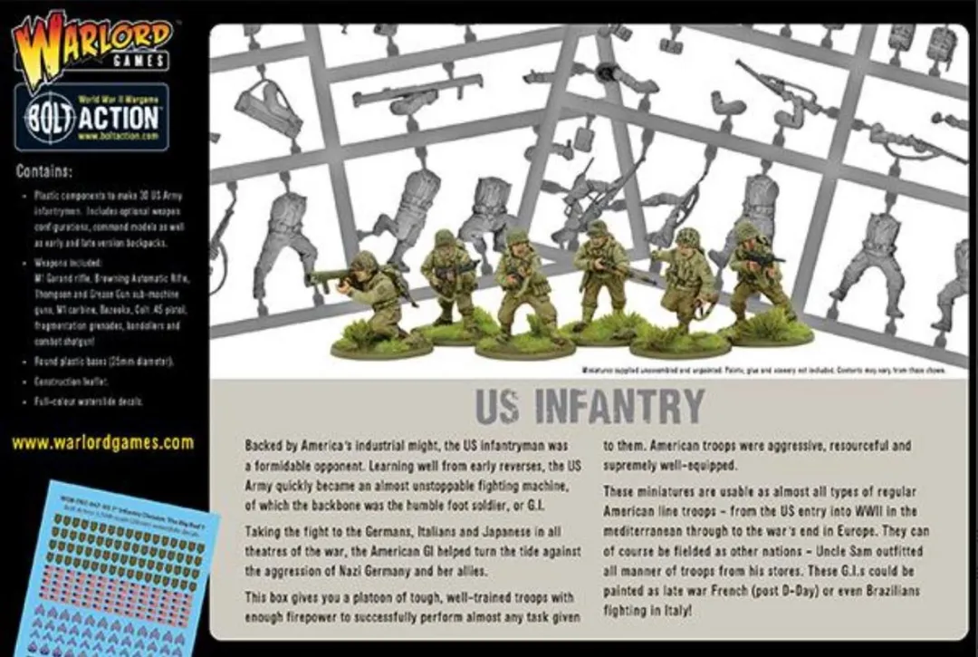 Warlord Games Bolt Action US Infantry - 30 Onderdelen