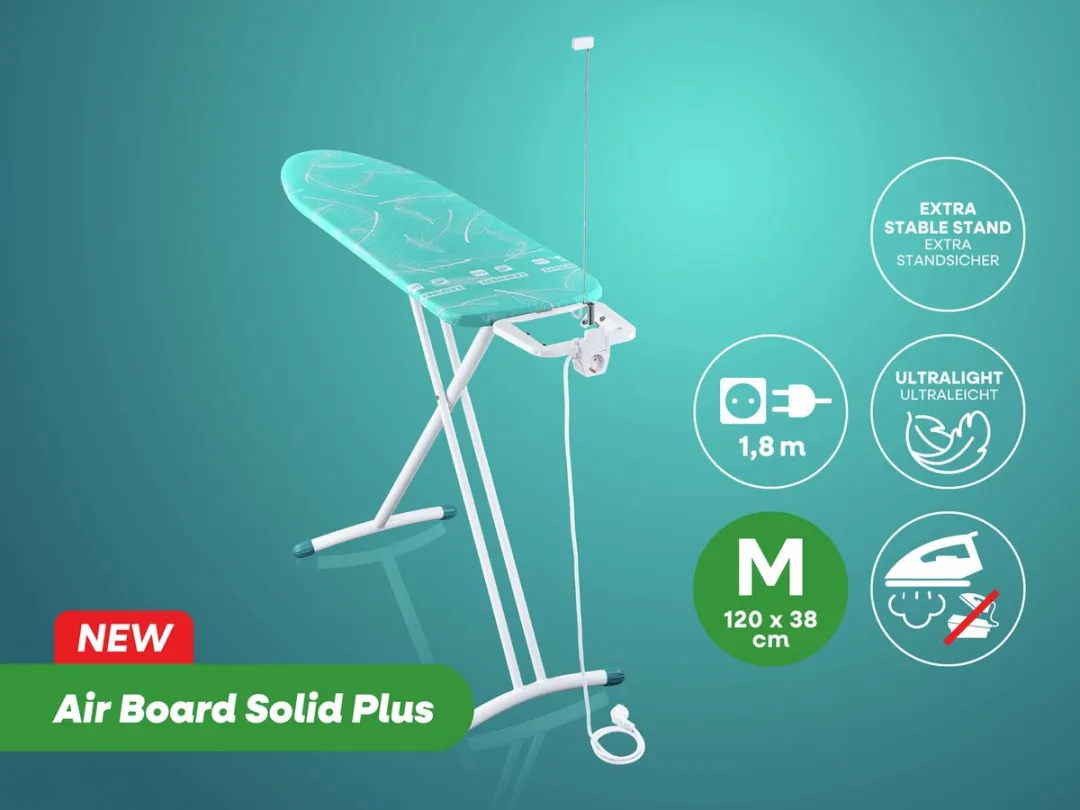 Leifheit Air Board M Solid Plus Strijkplank 120x38cm - Turquoise