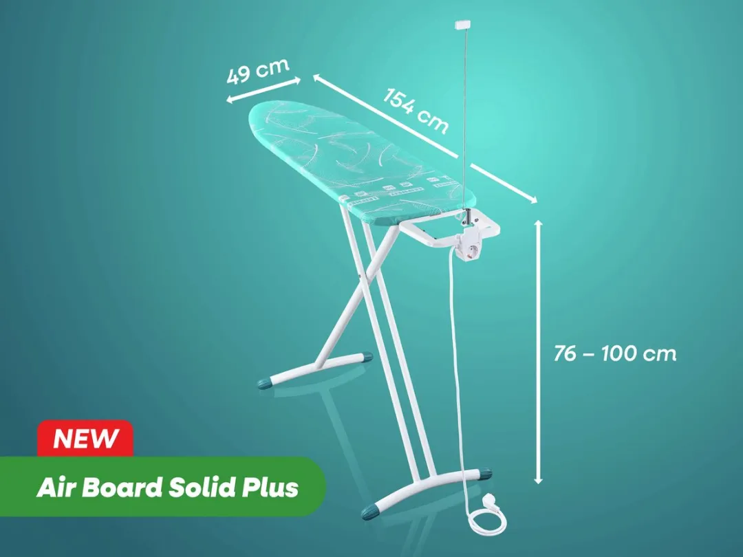 Leifheit Air Board M Solid Plus Strijkplank 120x38cm - Turquoise