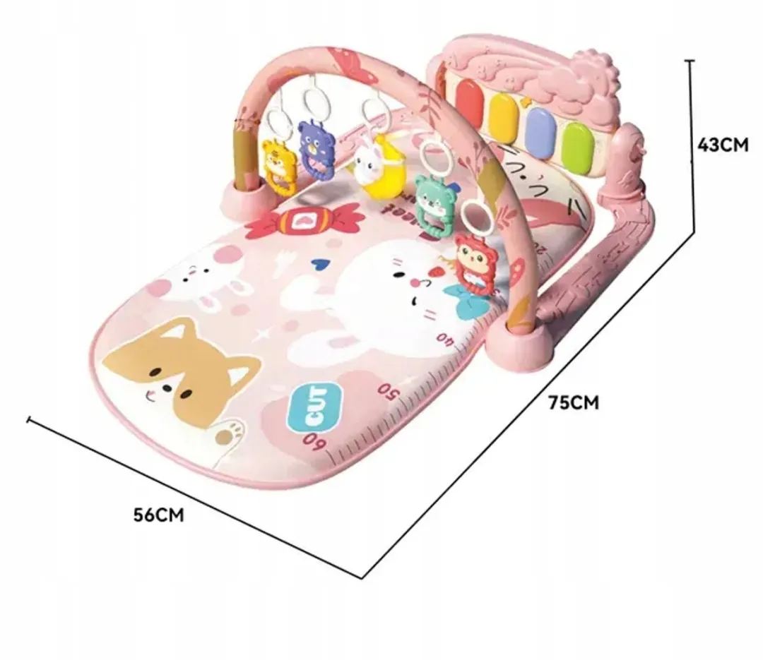 BSKToys - Interactieve Baby Speelmat - 3-in-1 met Pianomat - Vanaf 0 Maanden - Stimuleert Motoriek