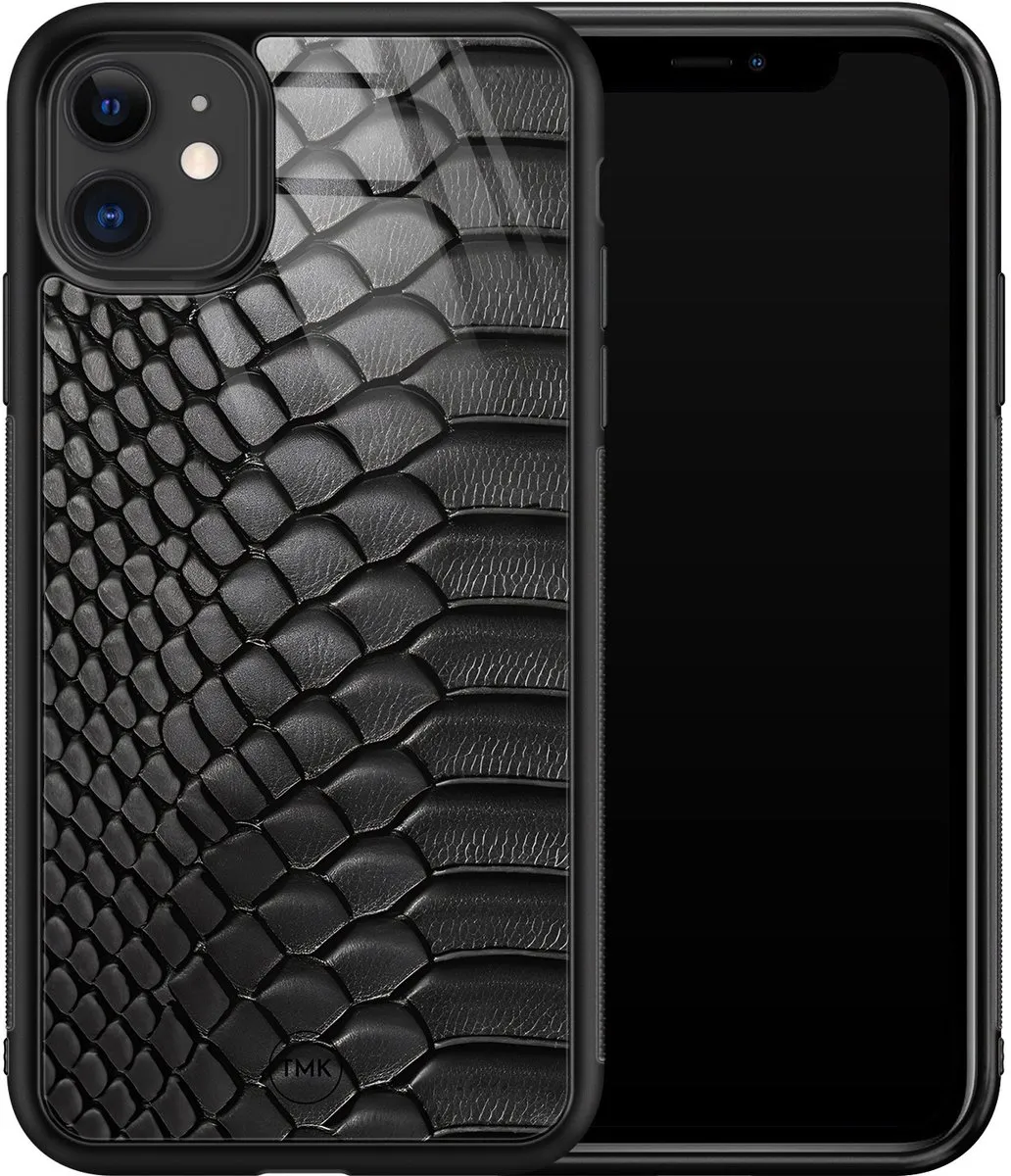 Casevibes iPhone 11 Hoesje Black Snake - Zwart