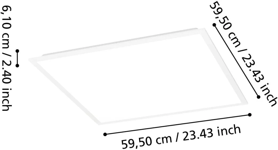 EGLO connect.z Moradillo Smart LED Paneel 59,5x59,5cm - Wit - Zigbee