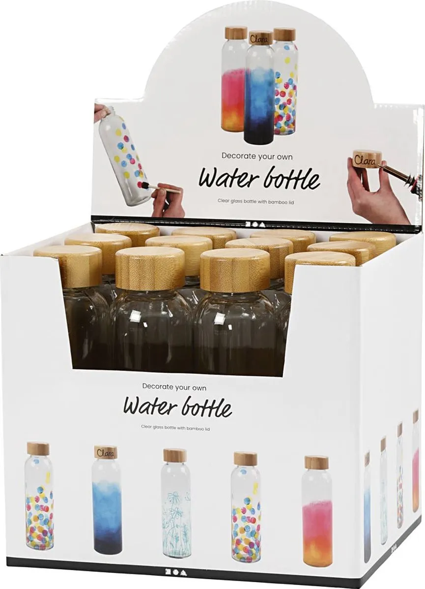 Creativ Company Waterflessen Display Glas