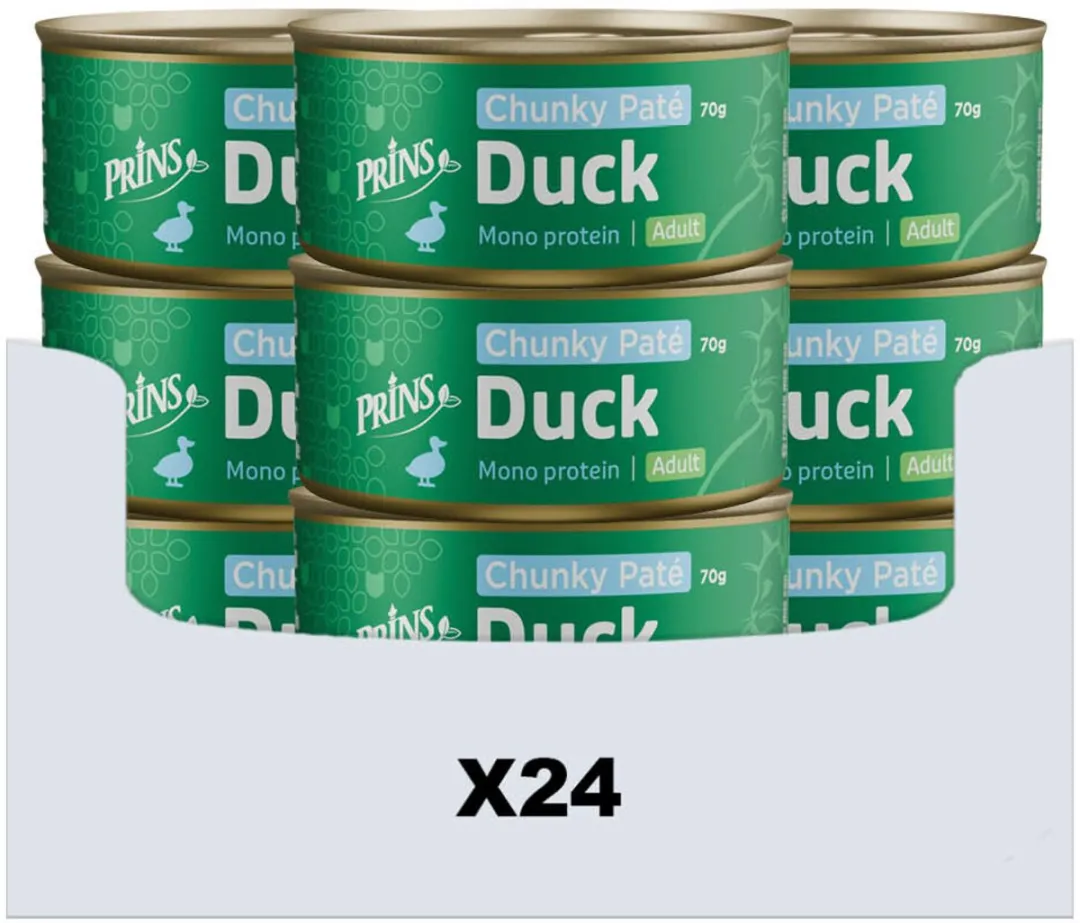 Prins Chunky Paté Kattenvoer Nat Eend