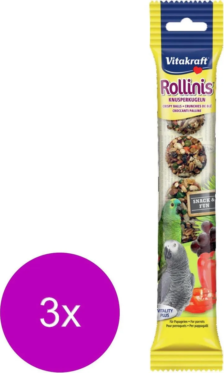 Vitakraft Rollinis Papegaai Vogelsnack